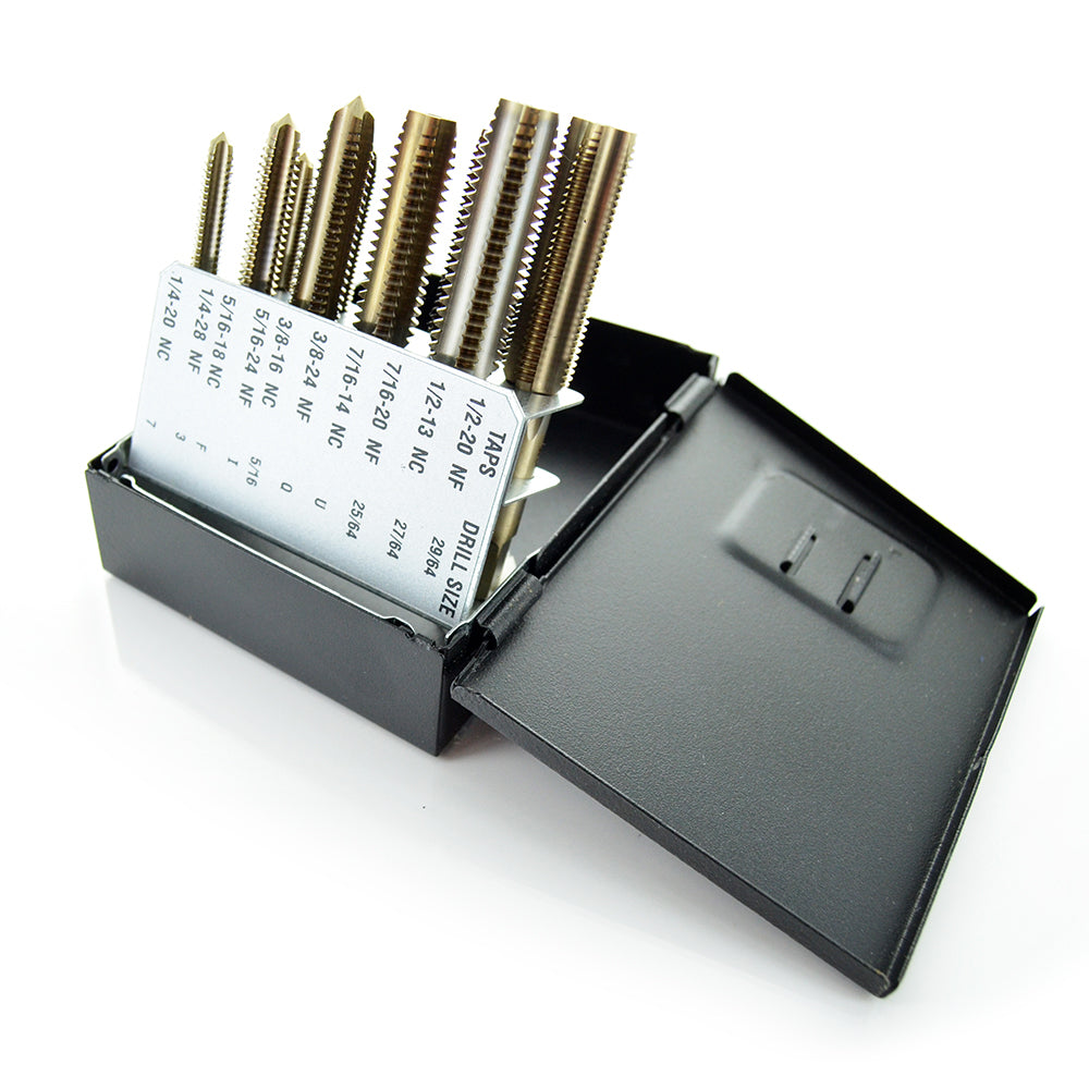 10 Piece Straight Flute Plug Tap Set With Metal Index
