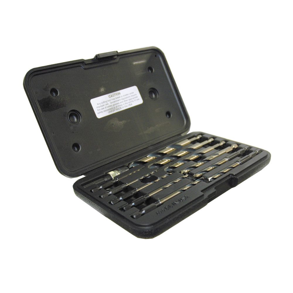 12 Piece Amber Gold High Molybdenum Tool Steel 1/4" Quick Release Drills Set W Quick Release Adaptor & Hard Case