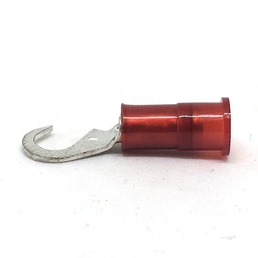 22-18 Gauge Nylon Insulated Hook Terminal Red #10 Stud