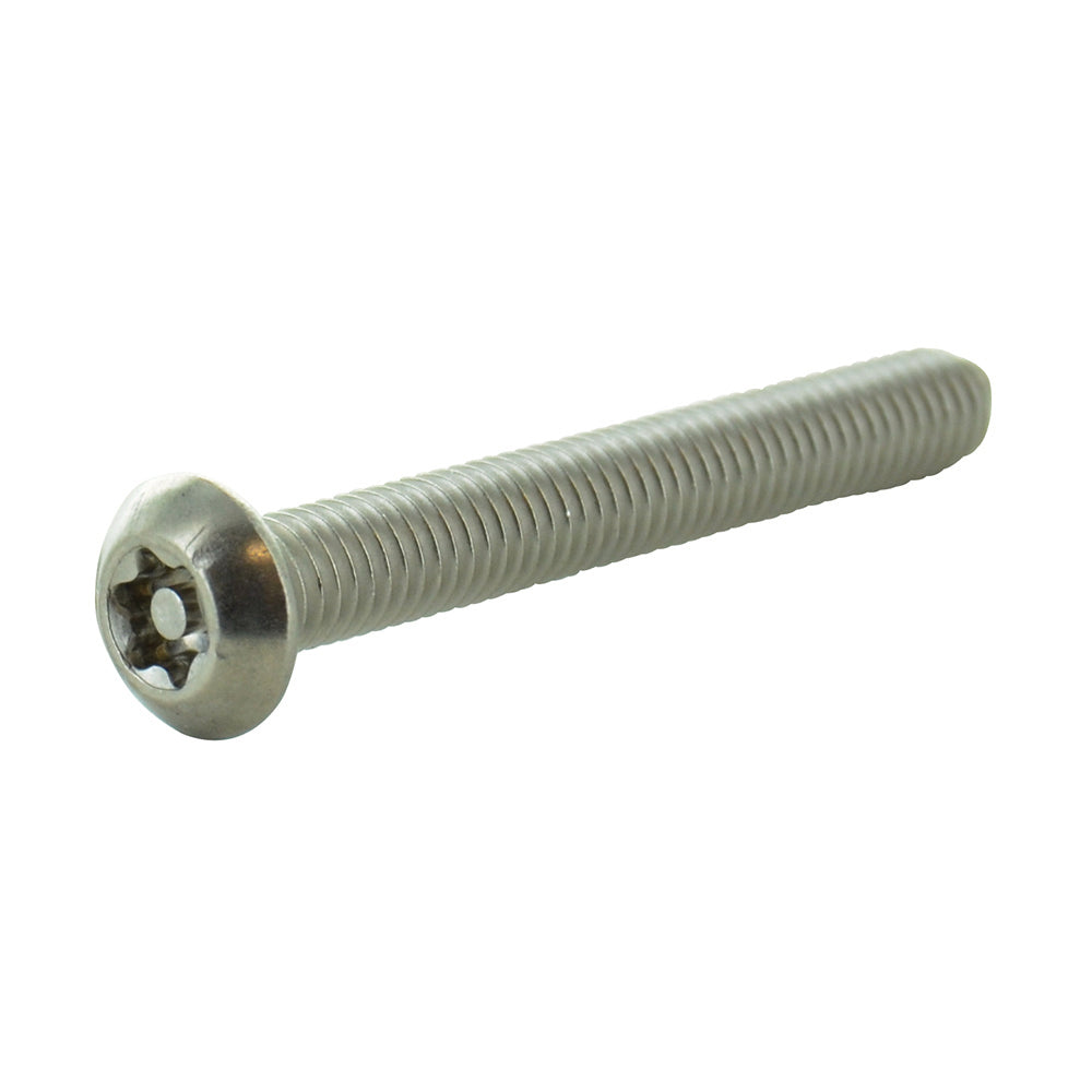 #10-32 x 1-1/2 Inch Stainless Steel Torx Pin Button Head Tamper Resistant Machine Screw