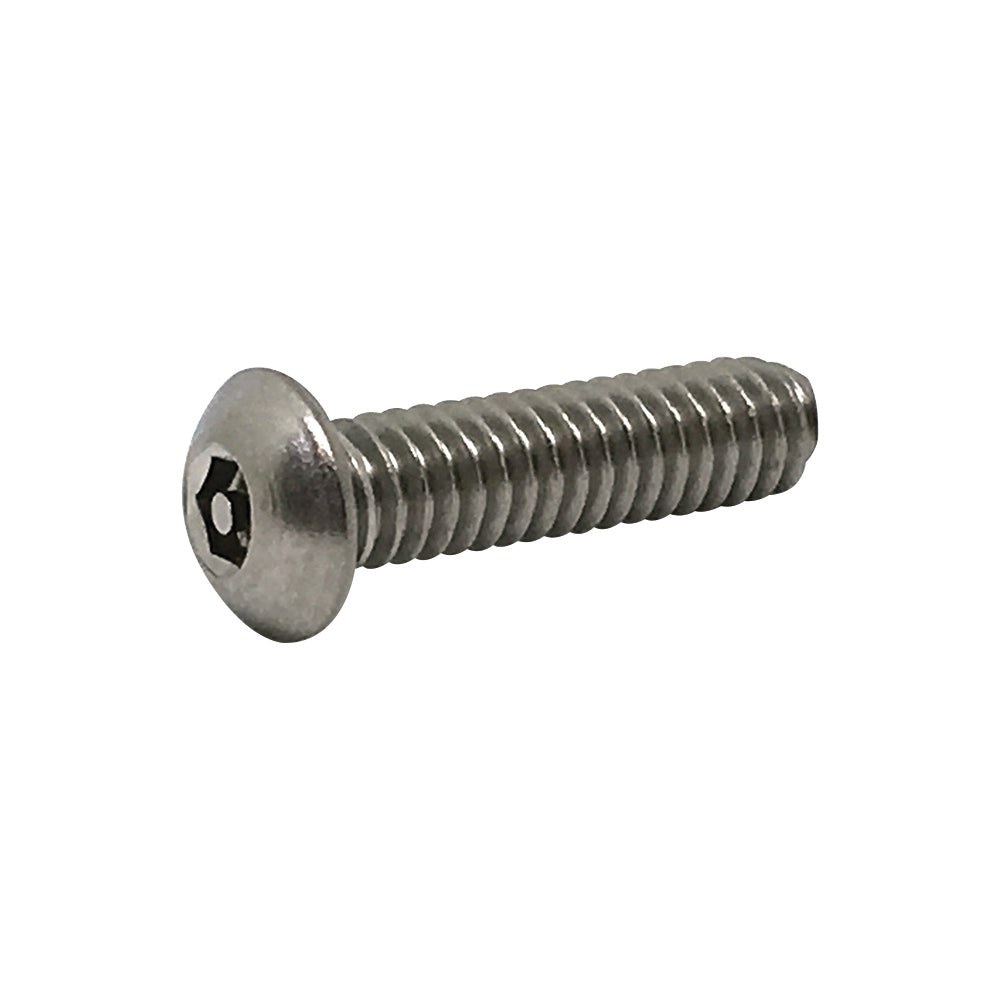 #10-24 x 1-1/2 Inch Stainless Steel Hex Pin Button Head Tamper Resistant Machine Screw