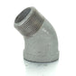 1-1/2" Schedule 40  Female NPT Galvanized Welded Malleable Iron 45 Degree Street Elbow USA