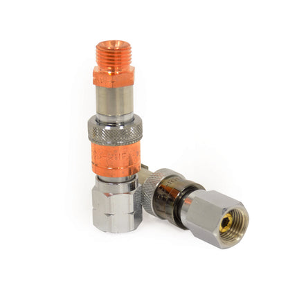9/16 Inch-18 Quick Connector With Built-In Check Valve Regulator To Hose Pair Set