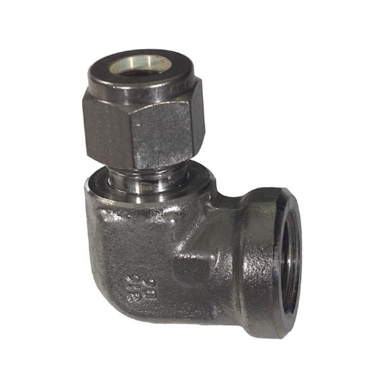 1/8 Inch X 1/4 Inch Compression Tube X Fnpt T316 Stainless Steel 90 Degree B-Lok Elbow