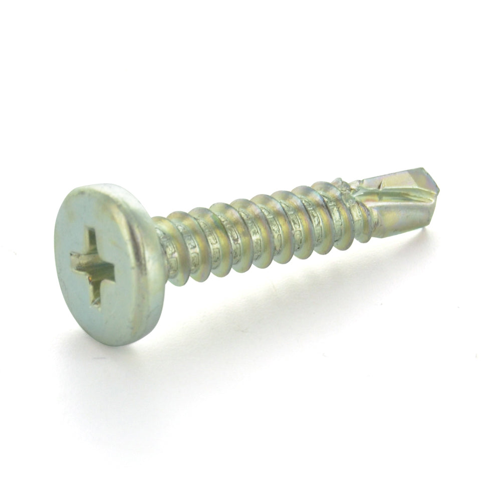 #10 x 1 Inch Self-Drilling Tek Screw Flat Head Phillips 410 Stainless Steel
