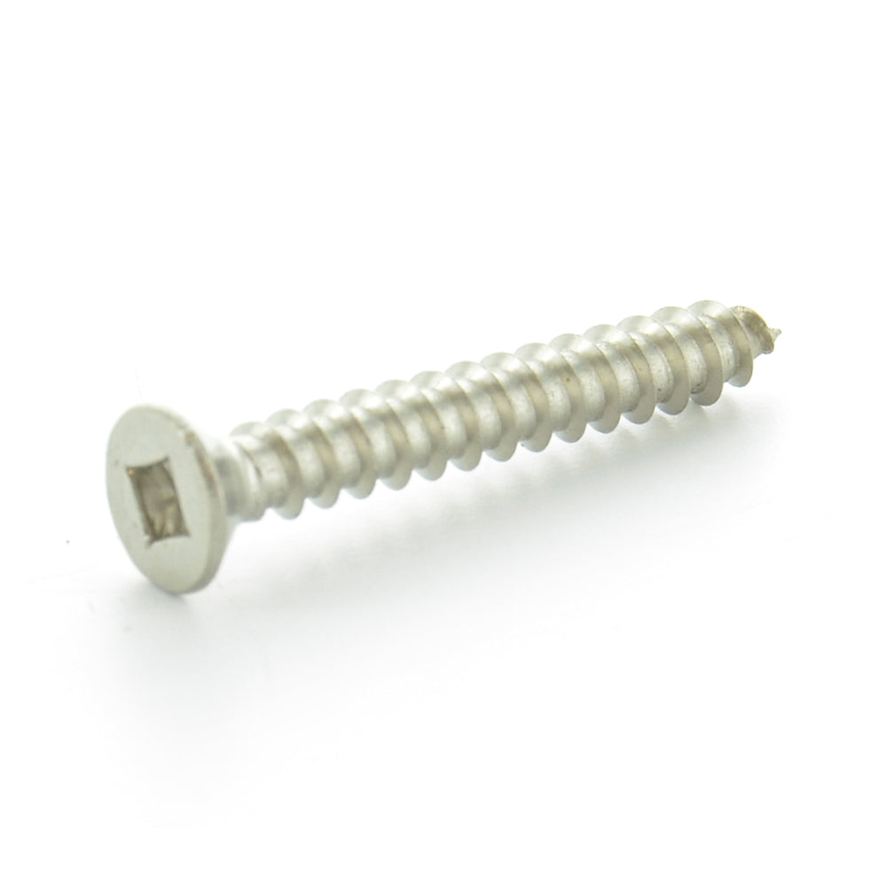 #6 x 1 Inch Plain 18-8 (A2) Stainless Steel Flat - Countersunk Head Type-Ab Self-Tapping Sheet Metal Screw