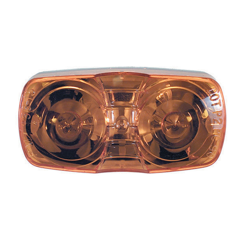 Replacement Lens For Rectangular Two Bulb Clearance Marker Amber
