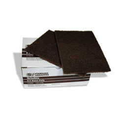 Standard Abrasives 6 x 9 Heavy-Duty Scuff Pad Brown Aluminum Oxide Box of 20 Pads