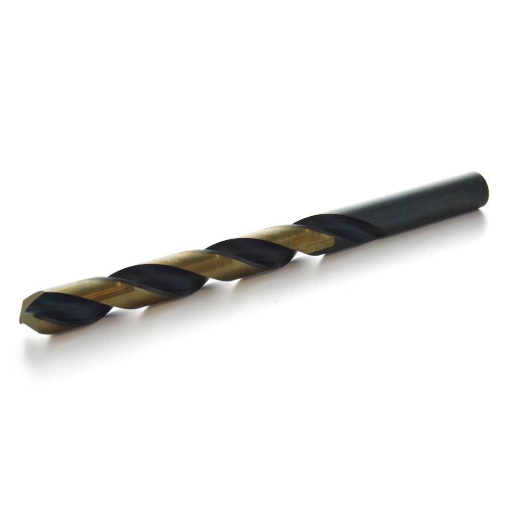 9 Mm 135 Degree Split Point Black And Gold Oxide High-Speed Steel (HSS) Heavy Duty Jobber Length Drill Bit