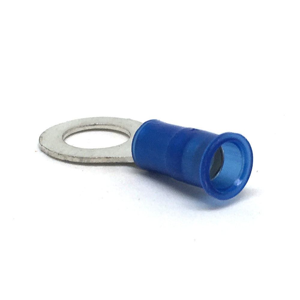 16-14 Gauge Nylon Insulated Ring Terminal Blue 5/16 Inch Stud