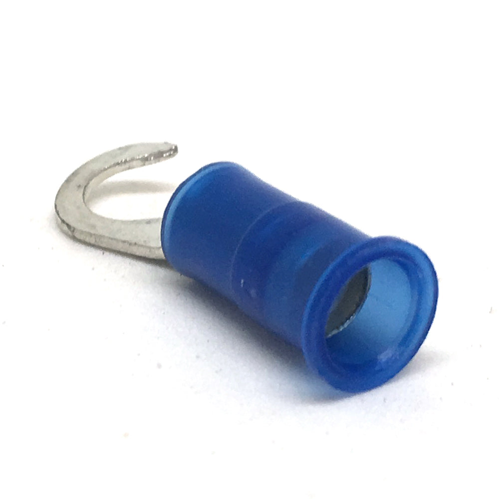 16-14 Gauge Nylon Insulated Hook Terminal Blue #10 Stud