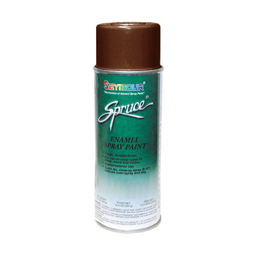 Seymour Economy Spruce Gloss Paint Aerosol Brown - 12 Oz Net Wt. - Aerosol