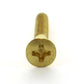 #10 x 3/4 Inch Plain Brass Phillips Oval Head Wood Screw