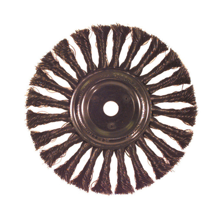 7 Inch X 0.014 Inch Carbon Steel Knot Standard Twist Unthreaded Wheel Brush