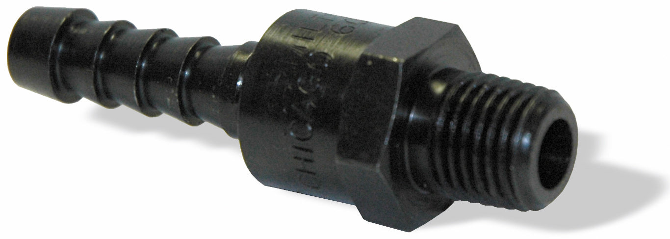 1/4 Inch Black Oxide Steel Air Line Full Swivel Hose End