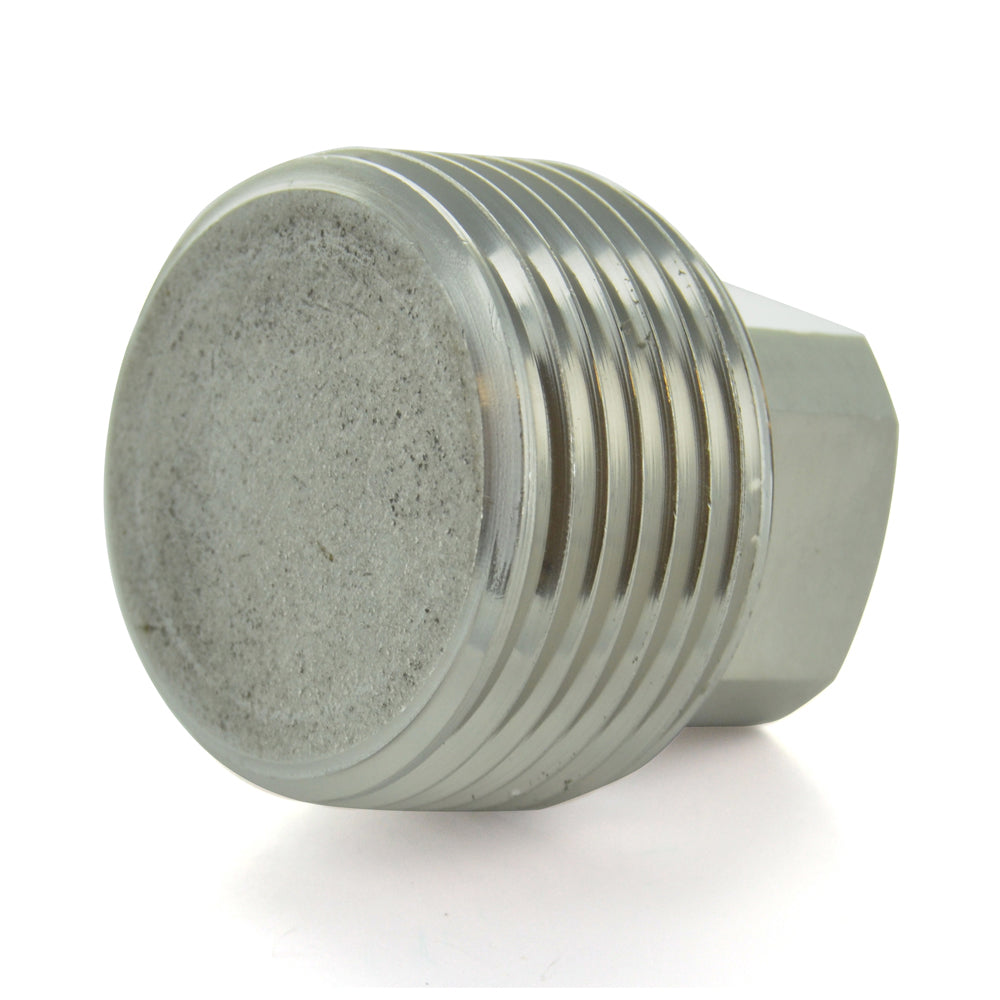 1" Schedule 80 316 Stainless Steel Heavy Duty Square Plug