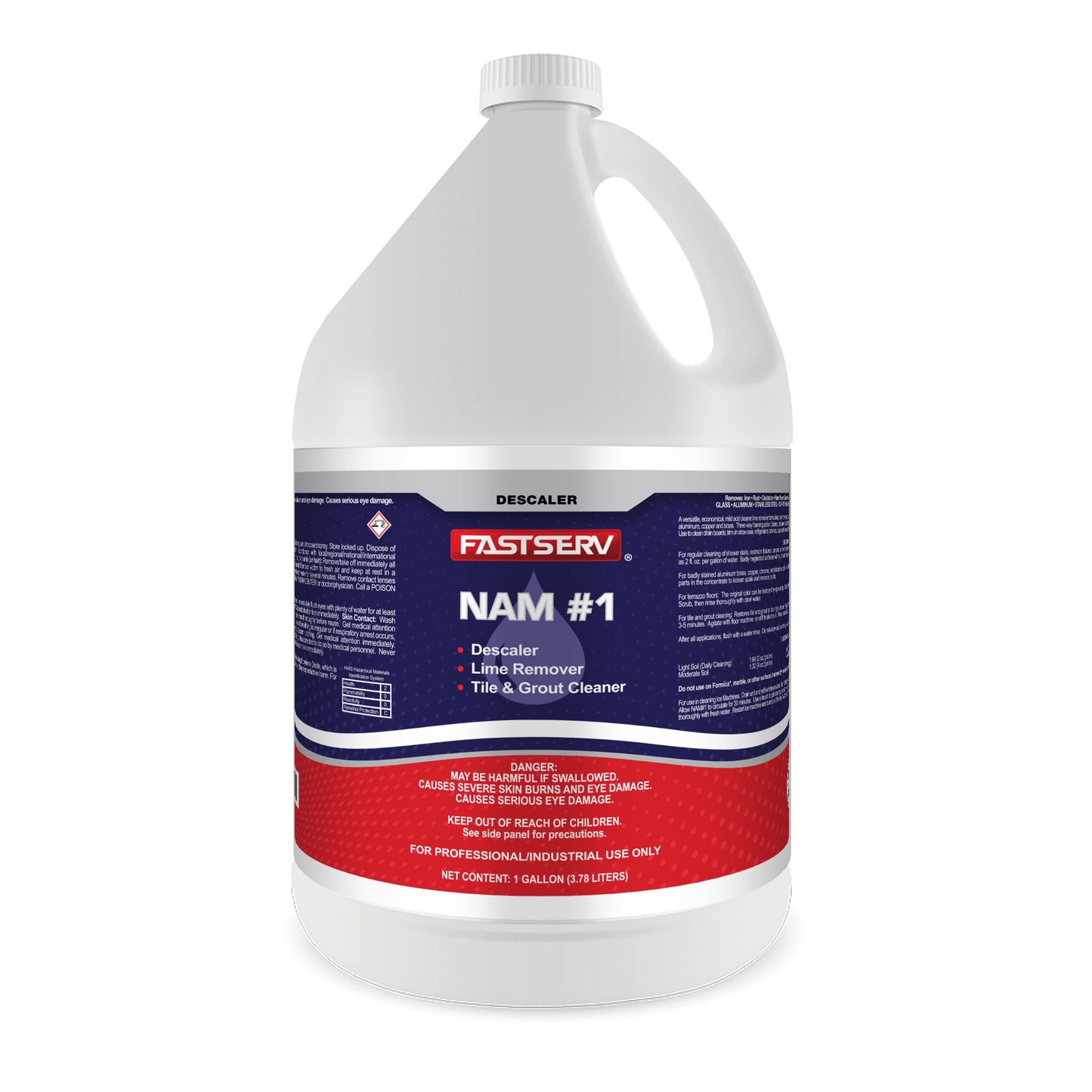 Fastserv Nam #1 Descaler Lime Remover - 1 Gallon Bottle