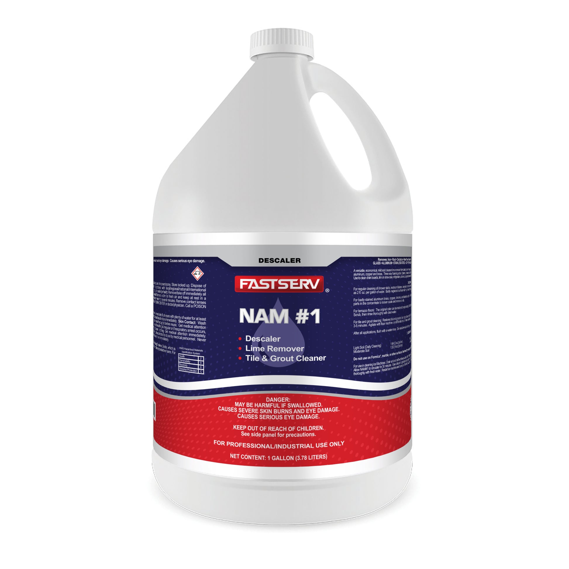 Fastserv Nam #1 Descaler Lime Remover - 1 Gallon Bottle