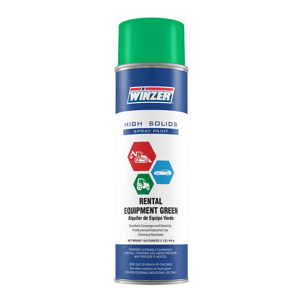 Winzer High Solids Gloss Rental Equipment Green (Sunbelt Rental) Spray Paint 16 Oz Net Wt - Aerosol