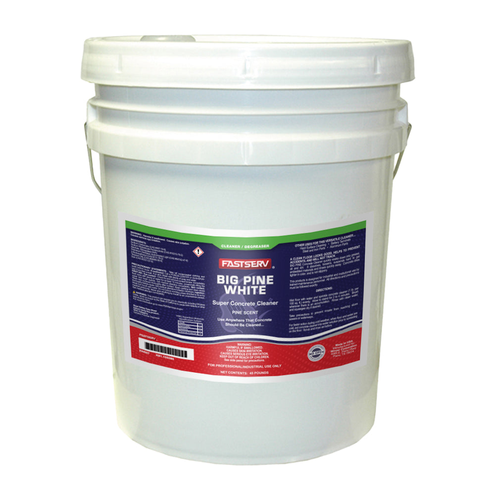 ISI Poly Big Pine White Powdered Concrete Cleaner - 45 Lbs Pail