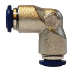 5/16 Inch Nickel Plated Brass Push-In Tube Union Elbow