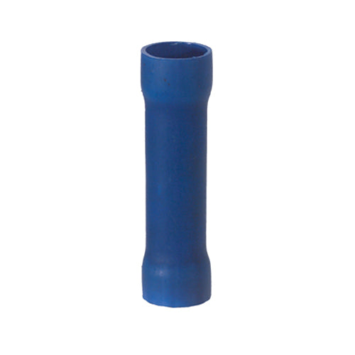6 To 8 Gauge Stepdown Button Connector Fully Insulated PVC Blue