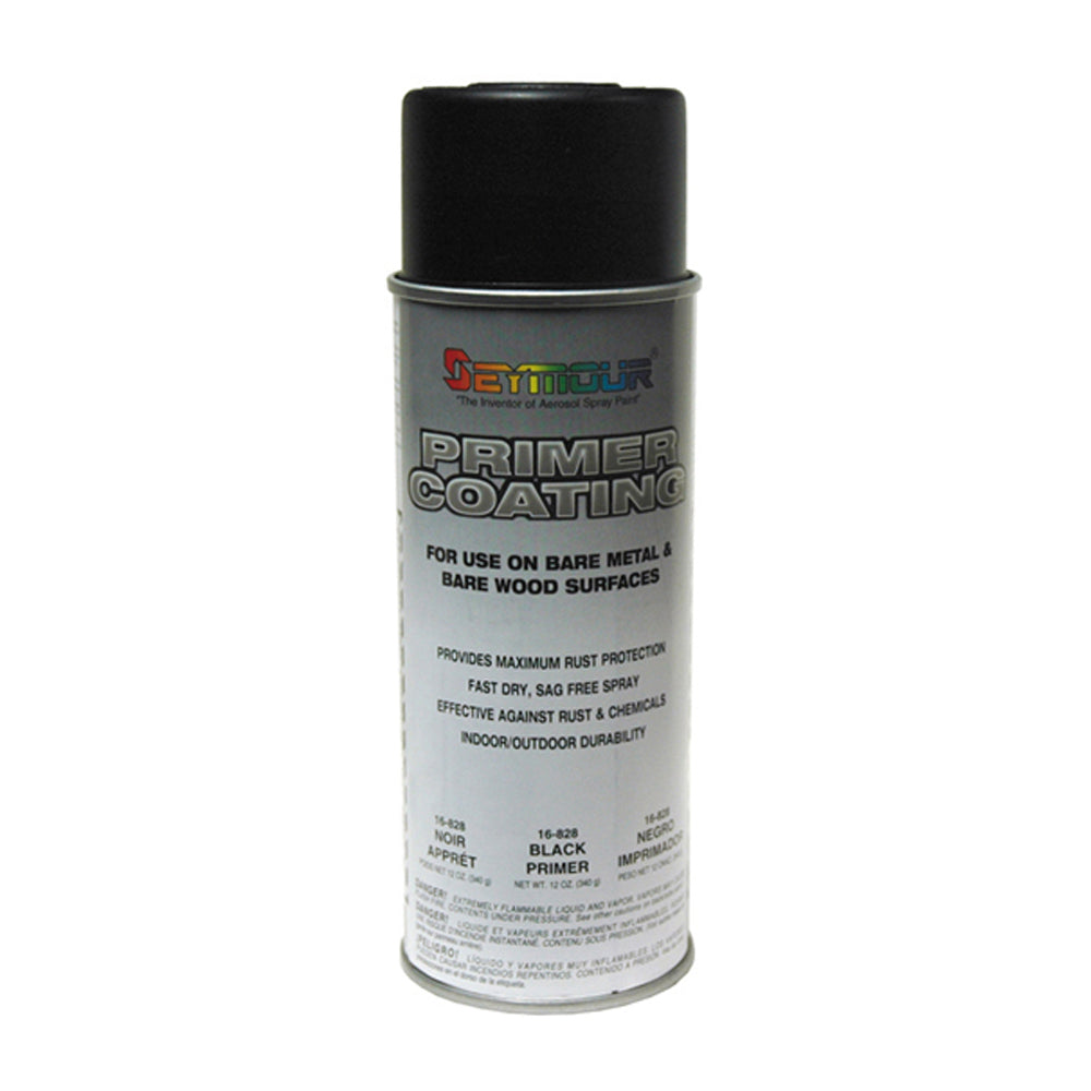 Seymour Hi-Tech Flat Black Primer - 12 oz Net Wt