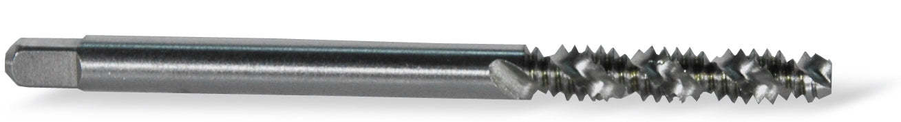 2000F Series #8-32 3-Flutes Bright High Speed Steel 52 Degree Spiral Flute Hand Bottoming Tap