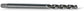 2000F Series #8-32 3-Flutes Bright High Speed Steel 52 Degree Spiral Flute Hand Bottoming Tap