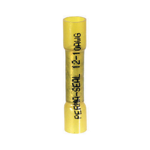12-10 Gauge Butt Connector Heat Shrink Crimp Yellow