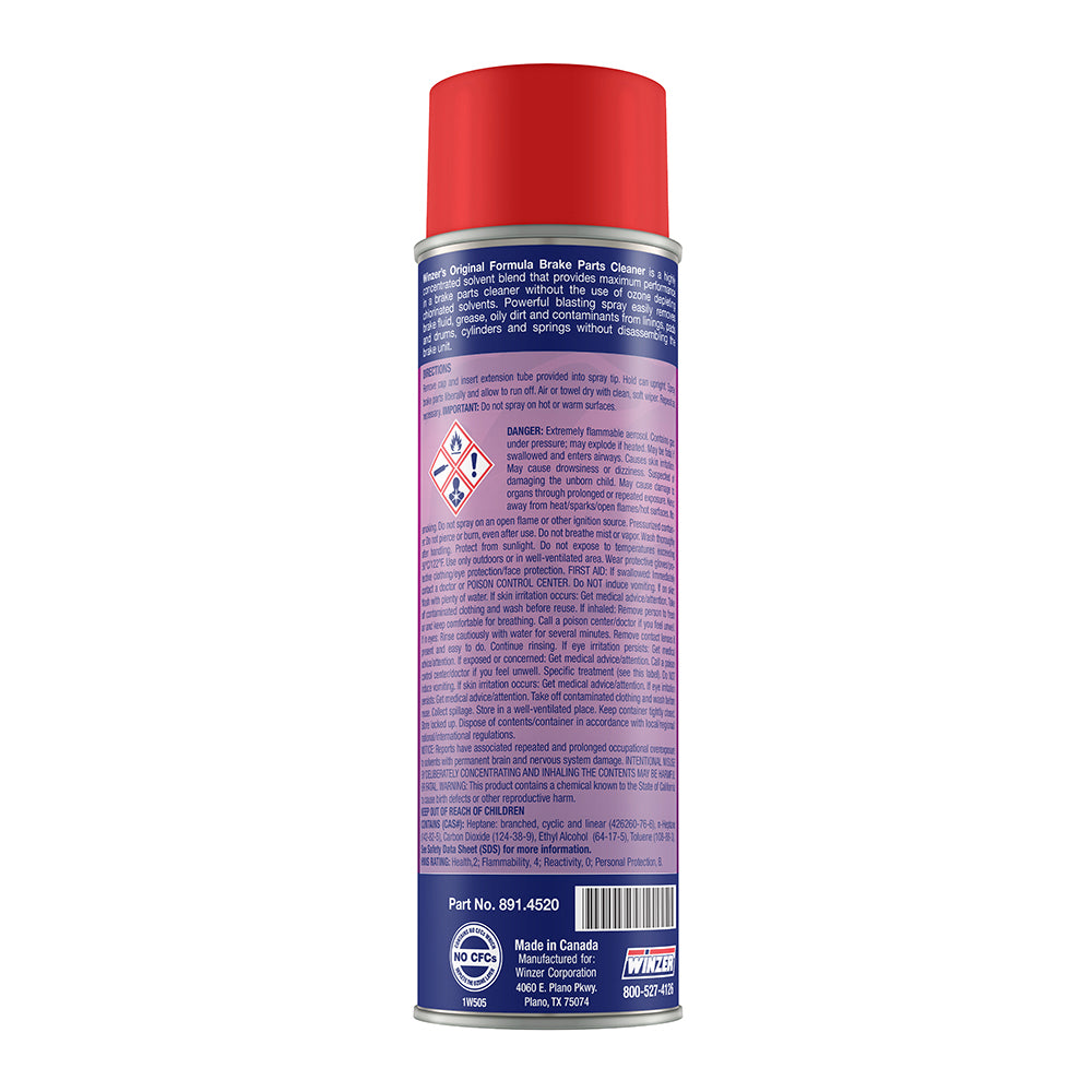 Winzer Ultra-Low V.O.C. Brake & Parts Cleaner - 14 Oz Net Weight - Aerosol