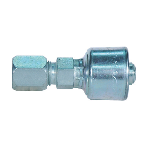 3/8 Inch X 3/8 Inch SAE Male Flareless Assembly Tuffcoat Lead Free Megacrimp Coupling