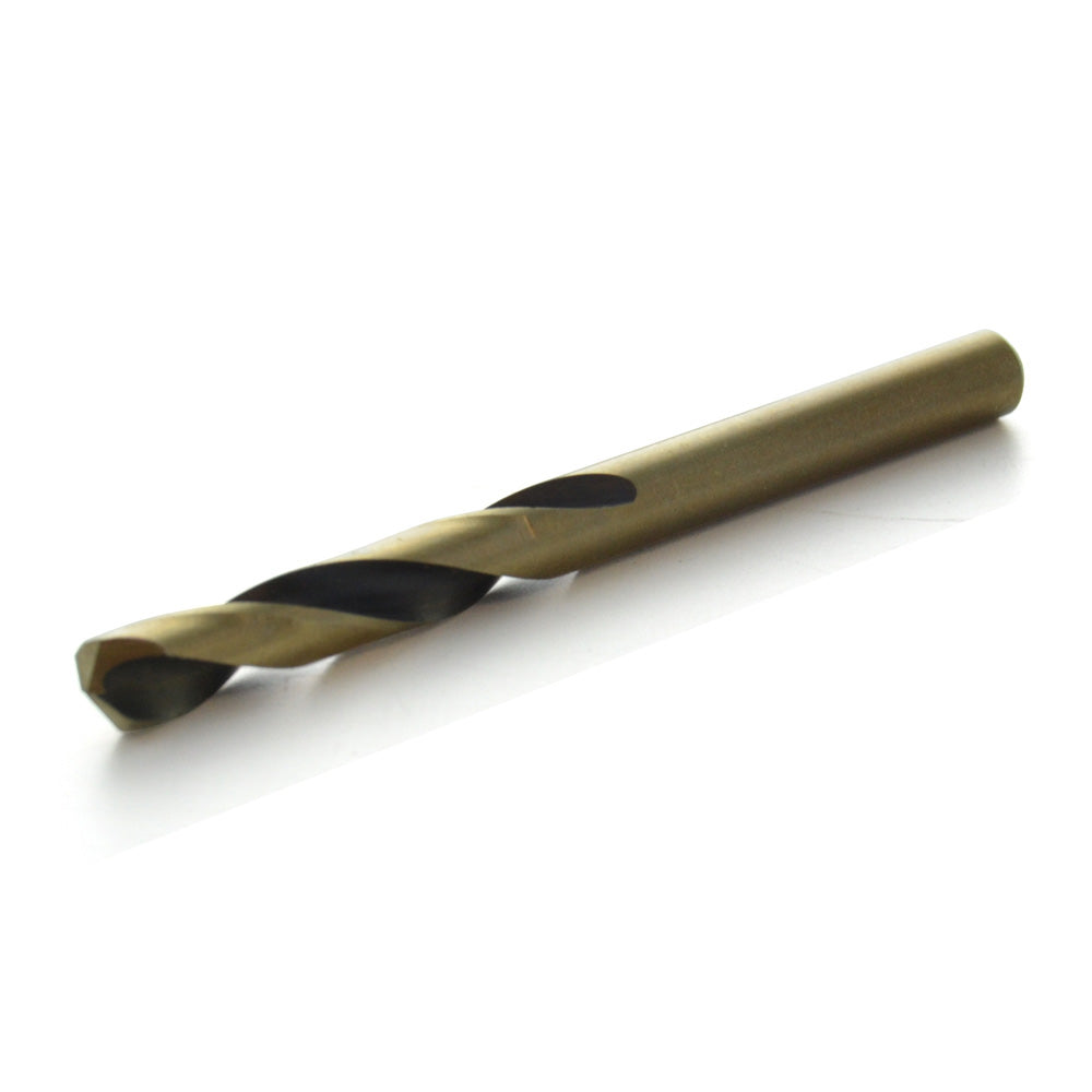 9/64 Inch 135 Degree Split Point Gold Hi-Molybdenum Tool Steel Stub Length Drill Bit