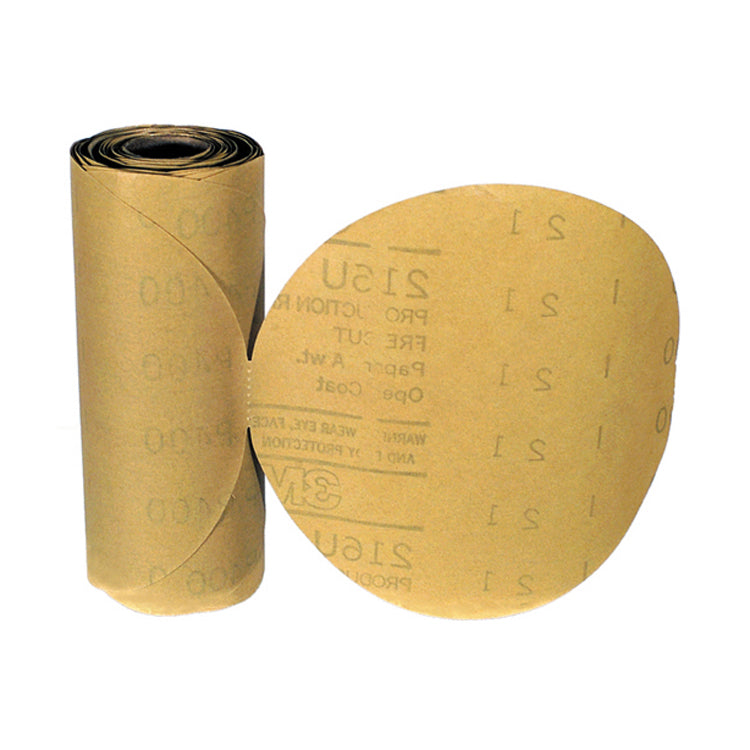 3M 6 Inch Stikit Gold Abrasive Disc Grade 220A Roll Of 75 - Clearance