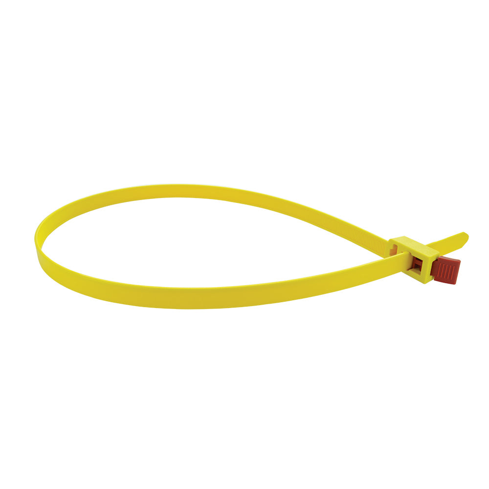 1/2 Inch X 29-1/2 Inch Releaseable Cable Tie - Yellow