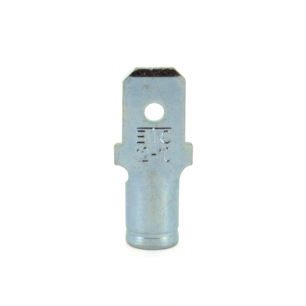 Male Quick Disconnect For 1/4 Inch Tab Brazed Barrel Uninsulated 12-10 AWG