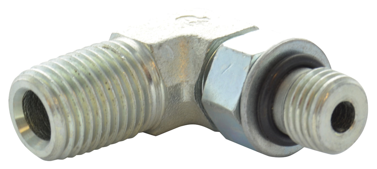 Male O-Ring Boss To Male Pipe 90 Elbow Adapter 3/8