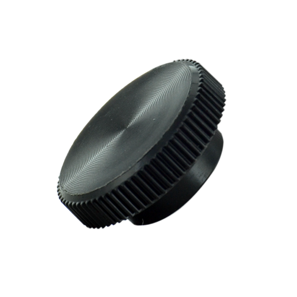 Black Knurled Thumb Screw Knob - #6 (3/8 Inch Diameter)