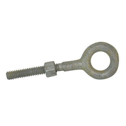 1-8 x 9 Inch Hot Dipped Galvanized Forged 1030 Carbon Steel Eye Bolt With Heavy Hex Nut