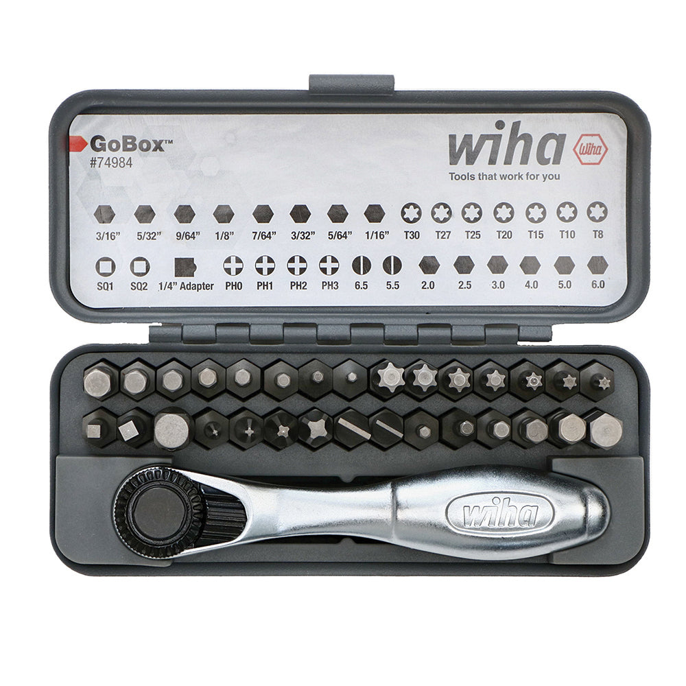 32 Piece Gobox Standard Bit Set With Mini Ratchet