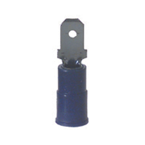 16-14 Gauge Male Push On Connector 3/16" PVC Insulated Blue
