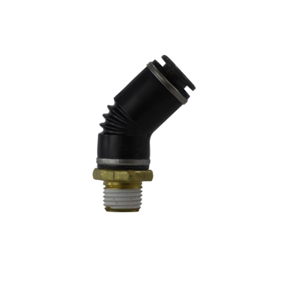 5/8 Inch x 1/2 Inch Male Pipe Composite/Brass Push-To-Connect D.O.T. 45-Degree Elbow