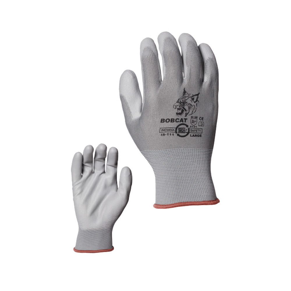 Bobcat Nylon Shell/Polyurethane Coated Palm Work Gloves