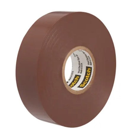 3/4 Inch x 66 ft Scotch 35 Vinyl Electrical Color Coding Tape Brown