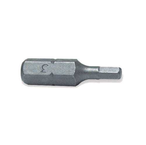 Hex Socket Drive 1/4 Inch Hex Shank M6 Tip 1 Inch Length Steel Insert Bit