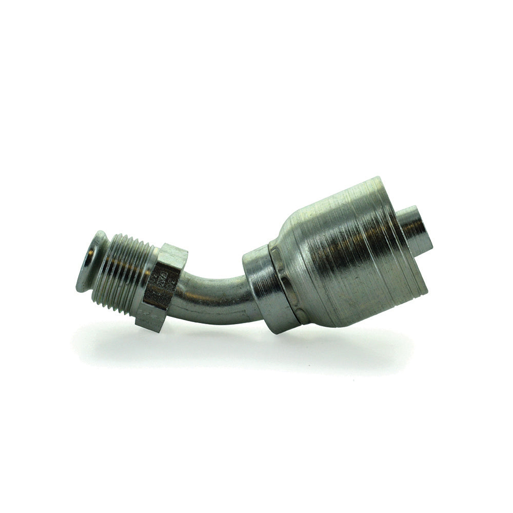 3/8 Inch X 1/2-20 Inverted Male Swivel 45 Degree Elbow Z Series Weatherhead Fitting