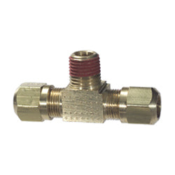 1/4 Tube X 1/8 Inch Brass Male Branch Tee D.O.T. Air Brake Fitting With Sealant
