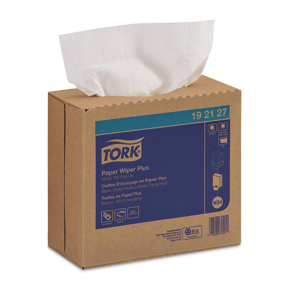 9-1/2 Inch x 16-1/2 Inch Tork Advanced 430 Universal Wipers 100 Wipes Per Pop-Up Box - 8 Per Case