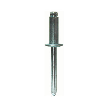0.375 - 0.500 Inch Grip 5/32 Inch Dia X 0.675 Inch Trivalent Zinc Plated Steel Standard Flange Dome Head Domestic Blind Rivet