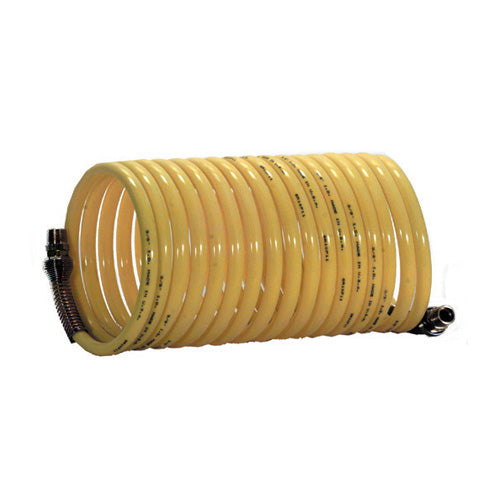 3/8 Inch X 50 Inch 3/8 Inch Rigid/Swivel Mnpt Yellow Nylon Flexible Coil Air Hose